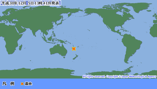 【地震】ニューカレドニアでM7.6の地震　周辺地域で津波発生のおそれ