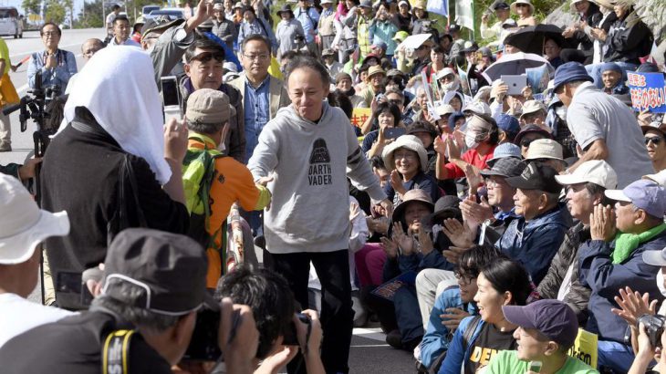 【沖縄】移設阻止「勝つことは難しいかもしれないが、絶対に諦めない」 玉城デニー知事が辺野古デモに参加
